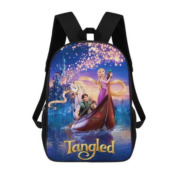 17 Inch Classic Shoulder Bag, Tangled Backpack Travel Knapsack Lightweight Daypack Outdoor