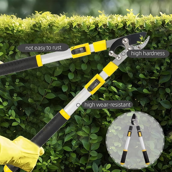 17-Inch Extendable Anvil Lopper – Heavy-Duty Tree Trimmer with Compound Action, Sturdy Stainless Steel Blade for Thick Branches