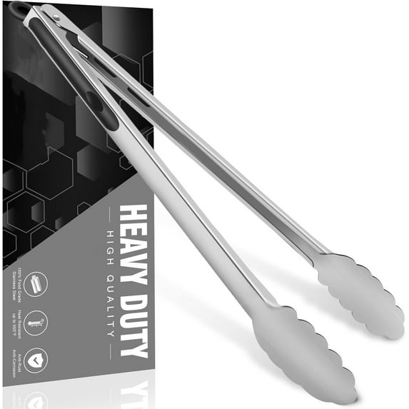 17 Inch Extra Long Grill Tongs, Ultimate Stainless Steel BBQ Tongs for ...