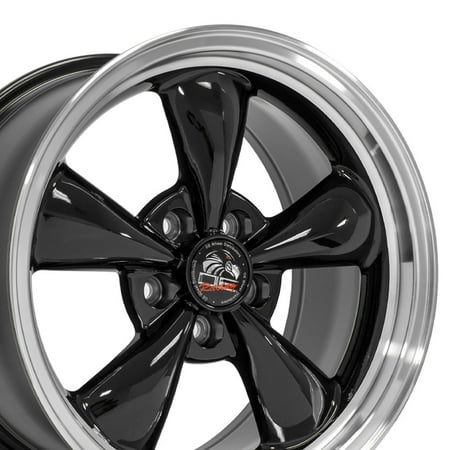 Set(4) OE Wheels FR01 17x9 Gloss Black Machined Lip Rims 5x114.3 24ET