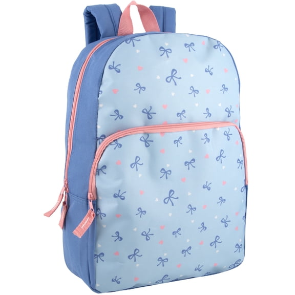 17 Inch Fun Printed Backpack for Commute and Travel in Beautiful Bows Print