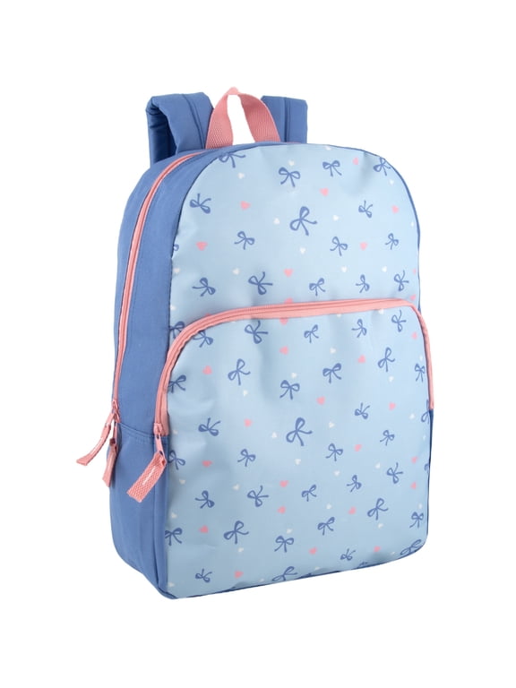 17 Inch Fun Printed Backpack for Commute and Travel in Beautiful Bows Print