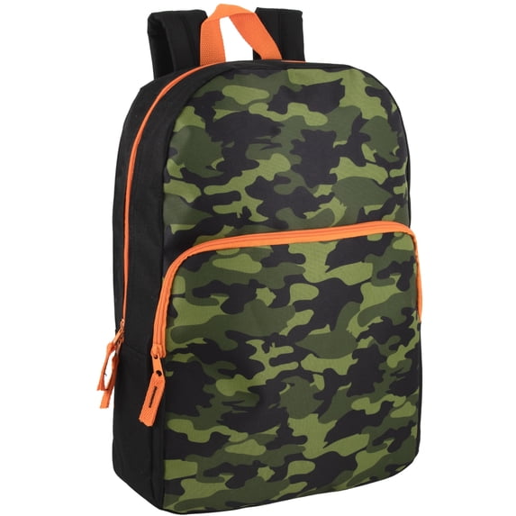 17 Inch Fun Printed Backpack for Commute and Travel in Camouflage