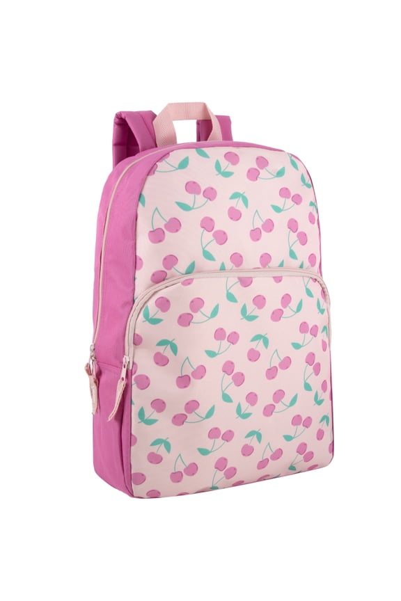 17 Inch Fun Printed Backpack for Commute and Travel in Cheerful Cherries Print