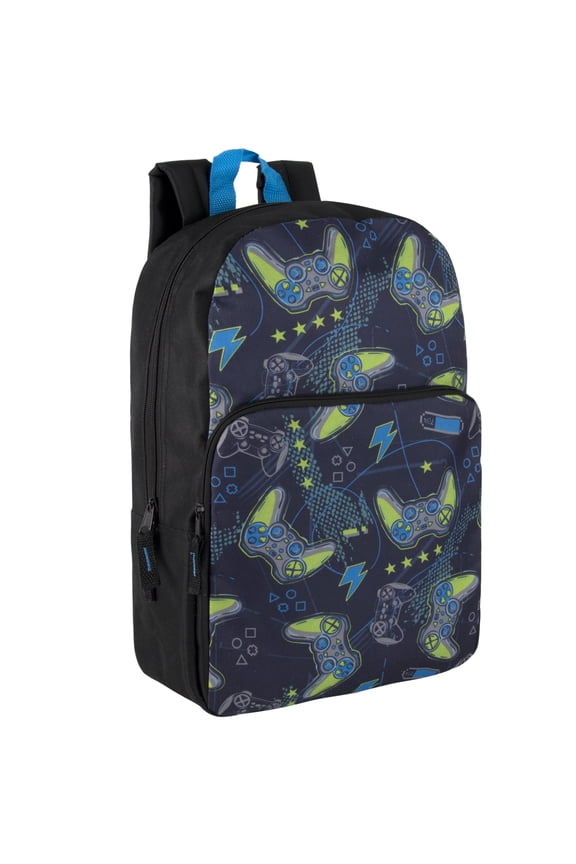 17 Inch Fun Printed Backpack for Commute and Travel in Gamer’s Print
