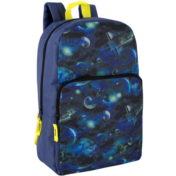 Trailmaker 17 Inch Fun Printed Backpack for Commute and Travel, Shoot for the Stars Print