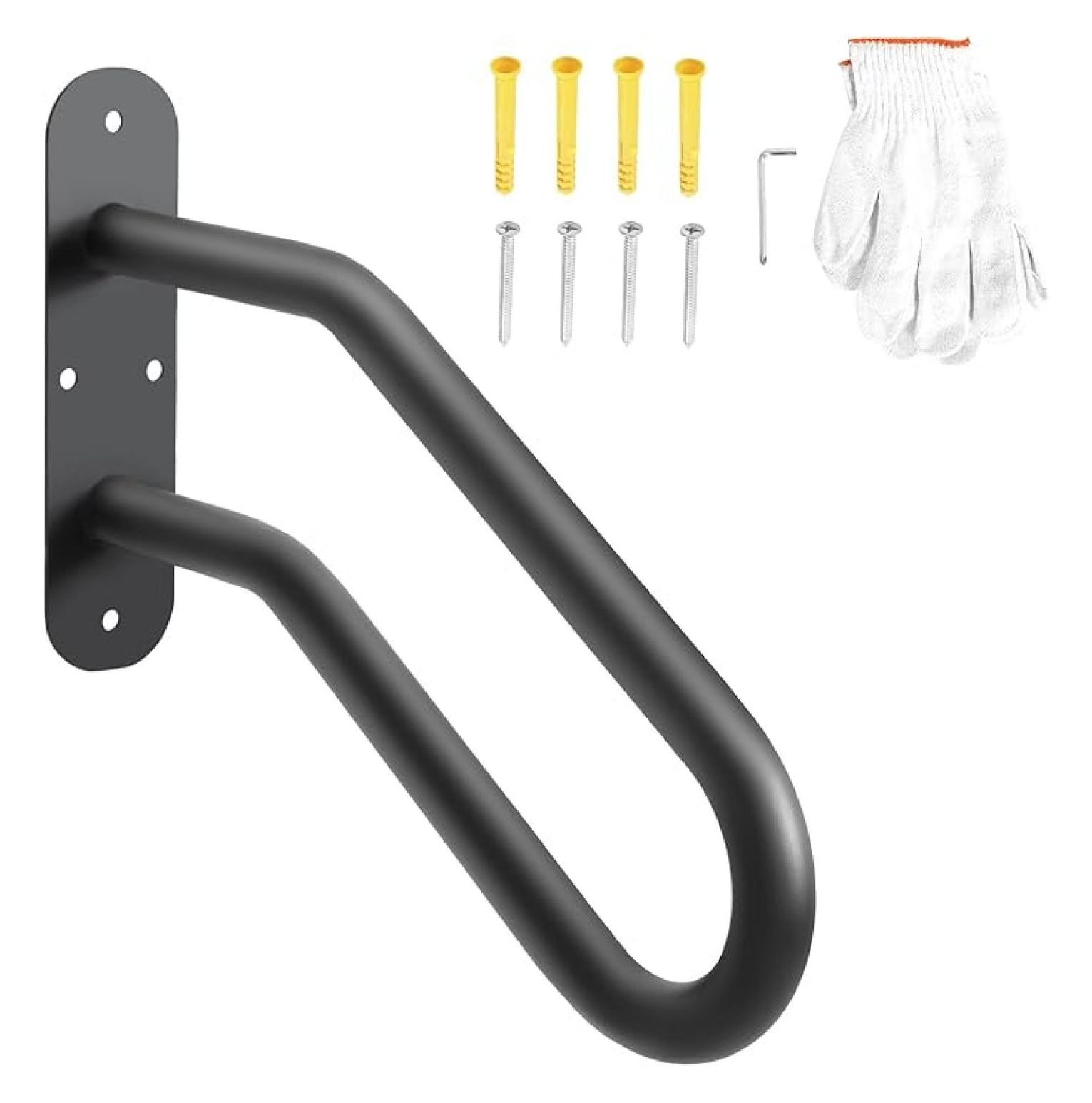 17 Inch Handrails for Outdoor Steps Stair Railing Indoor U-Shaped Wall