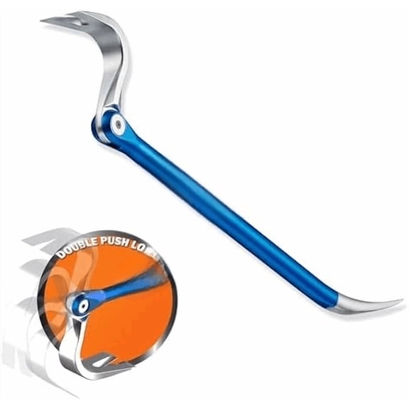 17-Inch Indexing Nail Puller & Flat Pry Bar | V-Claw Cats Paw, 11 Locking Angles, Cr-V/Cr-Mo Alloy Steel, Non-Slip Handle for Roofing, Framing & Woodworking$$Tools & Hardware Other