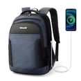 thumbnail image 1 of 17 Inch Laptop Backpack for Men Carry on Travel Backpack with USB Charging Port Water Resistant Work Business College Computer Bag,HB2116 Navy, 1 of 7