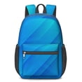 thumbnail image 1 of 17 Inch Lightweight Backpack,PVC Waterproof Oxford Fabric, Ergonomically Designed, with Large Capacity, Abstract Geometric Print, 1 of 5