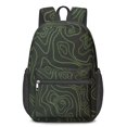 thumbnail image 1 of 17 Inch Lightweight Backpack,PVC Waterproof Oxford Fabric, Ergonomically Designed, with Large Capacity, Adventure Map Print, 1 of 5