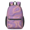 thumbnail image 1 of 17 Inch Lightweight Backpack,PVC Waterproof Oxford Fabric, Ergonomically Designed, with Large Capacity, Adventure Map Print, 1 of 5