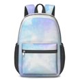 thumbnail image 1 of 17 Inch Lightweight Backpack,PVC Waterproof Oxford Fabric, Ergonomically Designed, with Large Capacity, Aurora Wave Print, 1 of 5