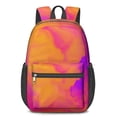 thumbnail image 1 of 17 Inch Lightweight Backpack,PVC Waterproof Oxford Fabric, Ergonomically Designed, with Large Capacity, Aurora Wave Print, 1 of 5