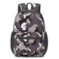 thumbnail image 1 of 17 Inch Lightweight Backpack,PVC Waterproof Oxford Fabric, Ergonomically Designed, with Large Capacity, Camouflage Print, 1 of 5