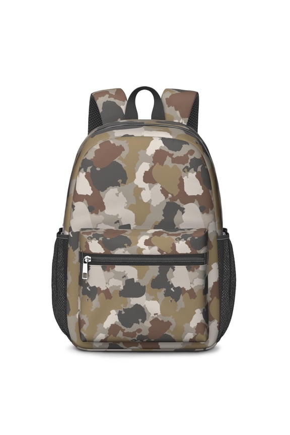 17 Inch Lightweight Backpack,PVC Waterproof Oxford Fabric, Ergonomically Designed, with Large Capacity, Camouflage Print