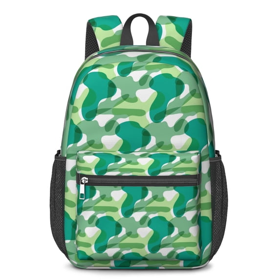 17 Inch Lightweight Backpack,PVC Waterproof Oxford Fabric, Ergonomically Designed, with Large Capacity, Camouflage Print