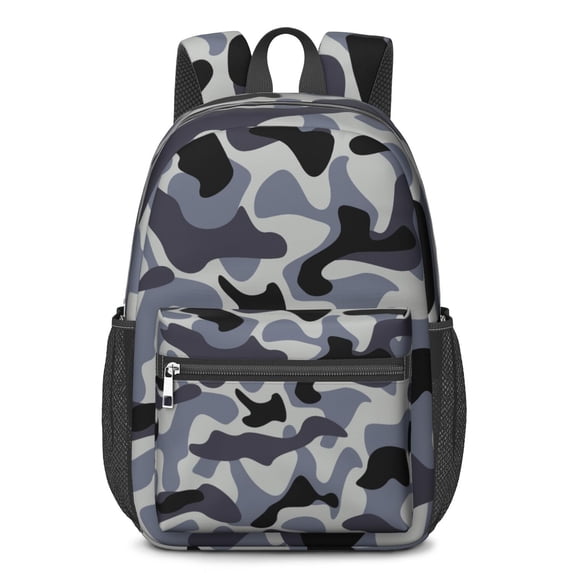 17 Inch Lightweight Backpack,PVC Waterproof Oxford Fabric, Ergonomically Designed, with Large Capacity, Camouflage Print