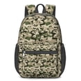 thumbnail image 1 of 17 Inch Lightweight Backpack,PVC Waterproof Oxford Fabric, Ergonomically Designed, with Large Capacity, Camouflage Print, 1 of 5
