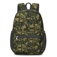 thumbnail image 1 of 17 Inch Lightweight Backpack,PVC Waterproof Oxford Fabric, Ergonomically Designed, with Large Capacity, Camouflage Print, 1 of 5