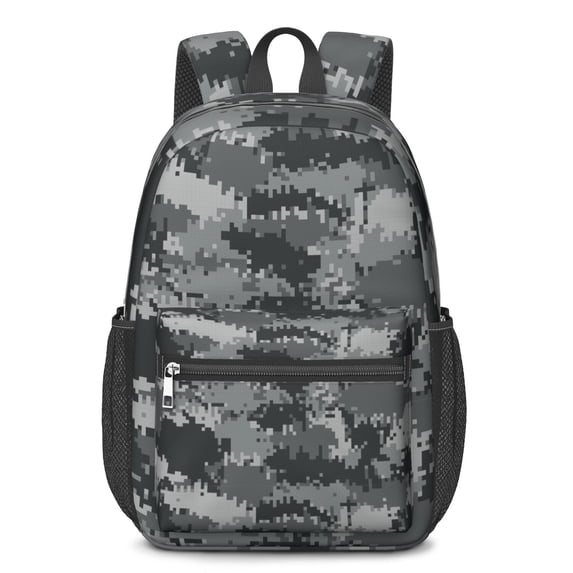17 Inch Lightweight Backpack,PVC Waterproof Oxford Fabric, Ergonomically Designed, with Large Capacity, Camouflage Print