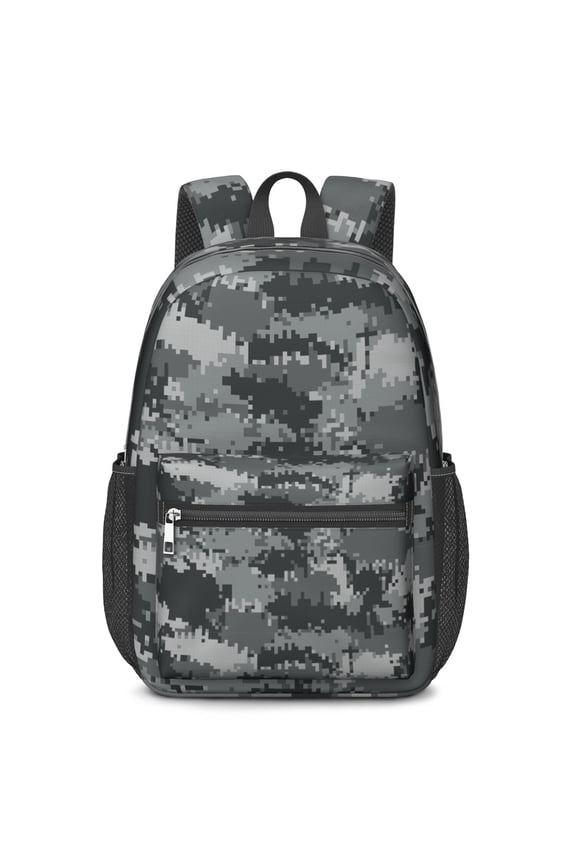 17 Inch Lightweight Backpack,PVC Waterproof Oxford Fabric, Ergonomically Designed, with Large Capacity, Camouflage Print