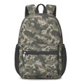 thumbnail image 1 of 17 Inch Lightweight Backpack,PVC Waterproof Oxford Fabric, Ergonomically Designed, with Large Capacity, Camouflage Print, 1 of 5