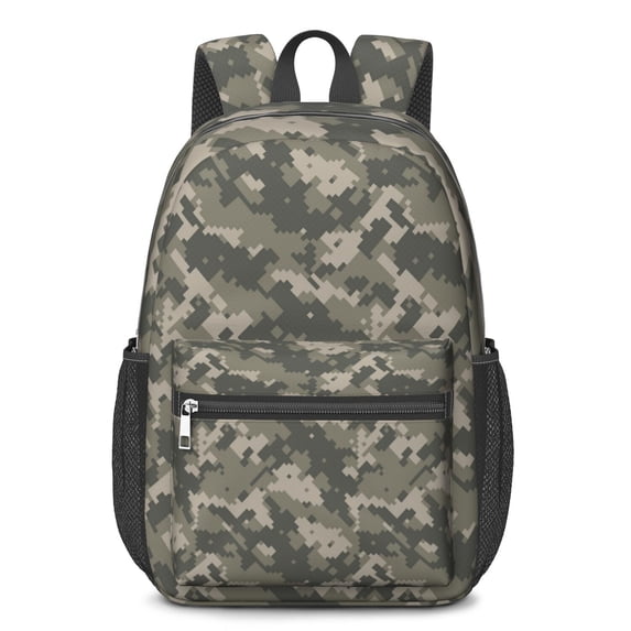 17 Inch Lightweight Backpack,PVC Waterproof Oxford Fabric, Ergonomically Designed, with Large Capacity, Camouflage Print