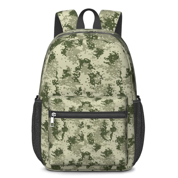17 Inch Lightweight Backpack,PVC Waterproof Oxford Fabric, Ergonomically Designed, with Large Capacity, Camouflage Print