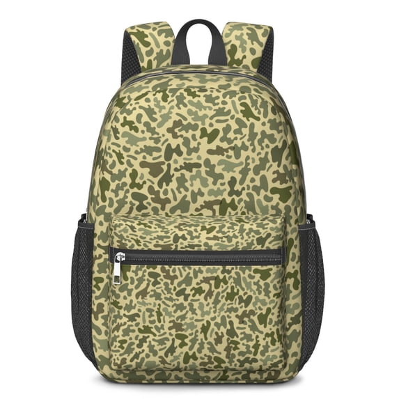 17 Inch Lightweight Backpack,PVC Waterproof Oxford Fabric, Ergonomically Designed, with Large Capacity, Camouflage Print