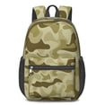 thumbnail image 1 of 17 Inch Lightweight Backpack,PVC Waterproof Oxford Fabric, Ergonomically Designed, with Large Capacity, Camouflage Print, 1 of 5