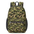 thumbnail image 1 of 17 Inch Lightweight Backpack,PVC Waterproof Oxford Fabric, Ergonomically Designed, with Large Capacity, Camouflage Print, 1 of 5