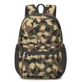 thumbnail image 1 of 17 Inch Lightweight Backpack,PVC Waterproof Oxford Fabric, Ergonomically Designed, with Large Capacity, Camouflage Print, 1 of 5