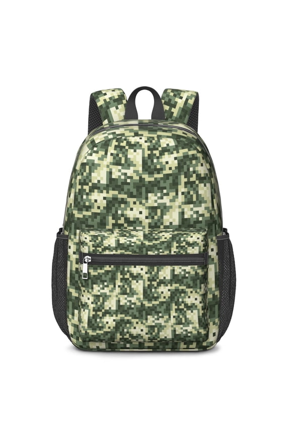 17 Inch Lightweight Backpack,PVC Waterproof Oxford Fabric, Ergonomically Designed, with Large Capacity, Camouflage Print