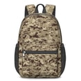 thumbnail image 1 of 17 Inch Lightweight Backpack,PVC Waterproof Oxford Fabric, Ergonomically Designed, with Large Capacity, Camouflage Print, 1 of 5