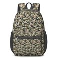 thumbnail image 1 of 17 Inch Lightweight Backpack,PVC Waterproof Oxford Fabric, Ergonomically Designed, with Large Capacity, Camouflage Print, 1 of 5