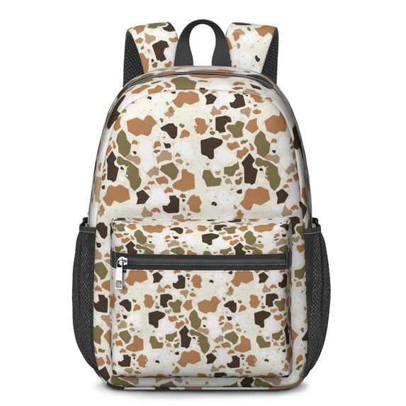 17 Inch Lightweight Backpack,PVC Waterproof Oxford Fabric, Ergonomically Designed, with Large Capacity, Camouflage Print