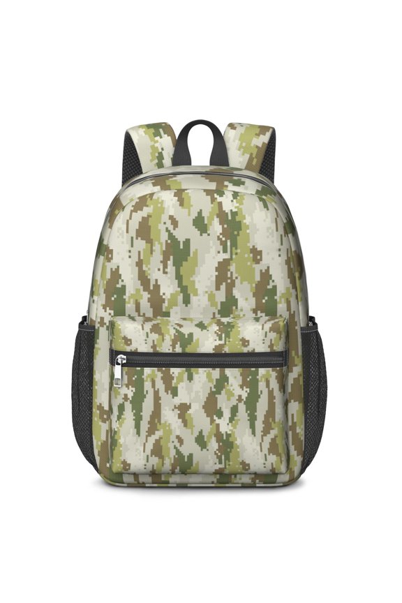 17 Inch Lightweight Backpack,PVC Waterproof Oxford Fabric, Ergonomically Designed, with Large Capacity, Camouflage Print