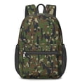 thumbnail image 1 of 17 Inch Lightweight Backpack,PVC Waterproof Oxford Fabric, Ergonomically Designed, with Large Capacity, Camouflage Print, 1 of 5