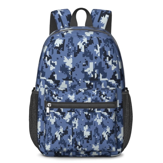 17 Inch Lightweight Backpack,PVC Waterproof Oxford Fabric, Ergonomically Designed, with Large Capacity, Camouflage Print