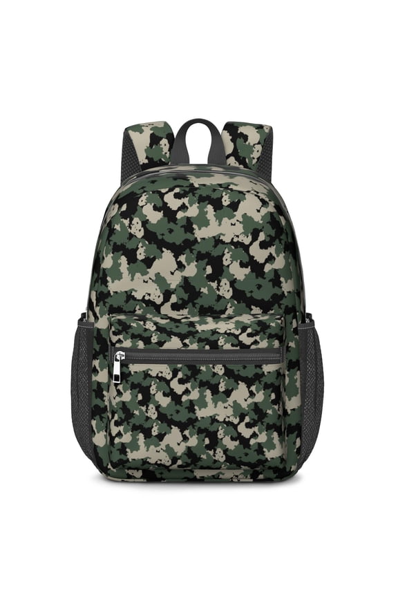 17 Inch Lightweight Backpack,PVC Waterproof Oxford Fabric, Ergonomically Designed, with Large Capacity, Camouflage Print