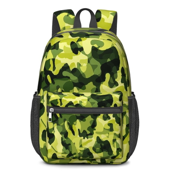 17 Inch Lightweight Backpack,PVC Waterproof Oxford Fabric, Ergonomically Designed, with Large Capacity, Camouflage Print