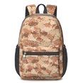 thumbnail image 1 of 17 Inch Lightweight Backpack,PVC Waterproof Oxford Fabric, Ergonomically Designed, with Large Capacity, Camouflage Print, 1 of 5