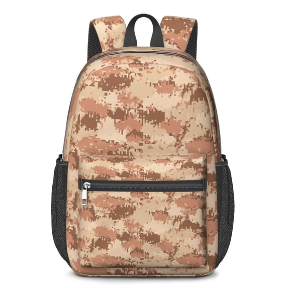 17 Inch Lightweight Backpack,PVC Waterproof Oxford Fabric, Ergonomically Designed, with Large Capacity, Camouflage Print