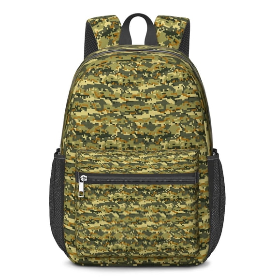 17 Inch Lightweight Backpack,PVC Waterproof Oxford Fabric, Ergonomically Designed, with Large Capacity, Camouflage Print