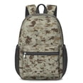 thumbnail image 1 of 17 Inch Lightweight Backpack,PVC Waterproof Oxford Fabric, Ergonomically Designed, with Large Capacity, Camouflage Print, 1 of 5