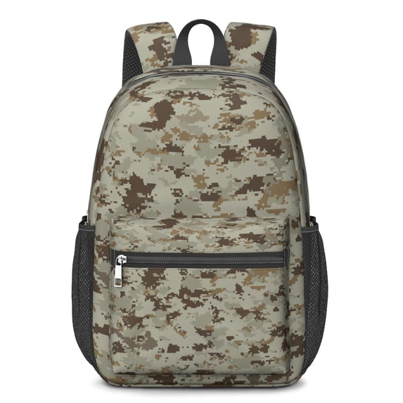 17 Inch Lightweight Backpack,PVC Waterproof Oxford Fabric, Ergonomically Designed, with Large Capacity, Camouflage Print
