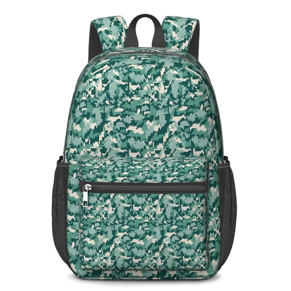 17 Inch Lightweight Backpack,PVC Waterproof Oxford Fabric, Ergonomically Designed, with Large Capacity, Camouflage Print