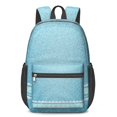 thumbnail image 1 of 17 Inch Lightweight Backpack,PVC Waterproof Oxford Fabric, Ergonomically Designed, with Large Capacity, Denim Cowboy Jean Style, 1 of 5