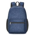 thumbnail image 1 of 17 Inch Lightweight Backpack,PVC Waterproof Oxford Fabric, Ergonomically Designed, with Large Capacity, Denim Cowboy Jean Style, 1 of 5